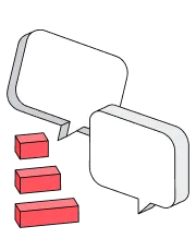 An illustration representing support channels